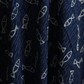 Blue - Bagru Indigo Hand Block Print Natural Dyed Cotton Fabric 19