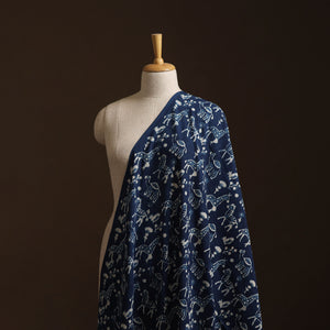 Blue - Bagru Indigo Hand Block Print Natural Dyed Cotton Fabric 21