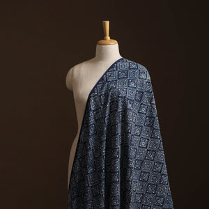 Blue - Bagru Indigo Hand Block Print Natural Dyed Cotton Fabric 22