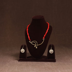 Handmade Beads Tribal Dokra Necklace Set 22