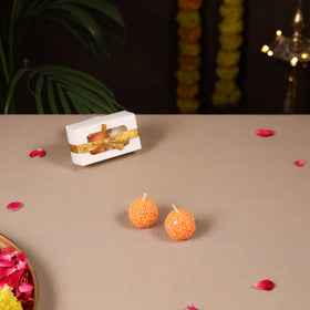 Handmade Ladoo Soy Wax Scented Candles (Set of 2) 01