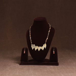 Brown - Handmade Beads Tribal Dokra Necklace Set 24