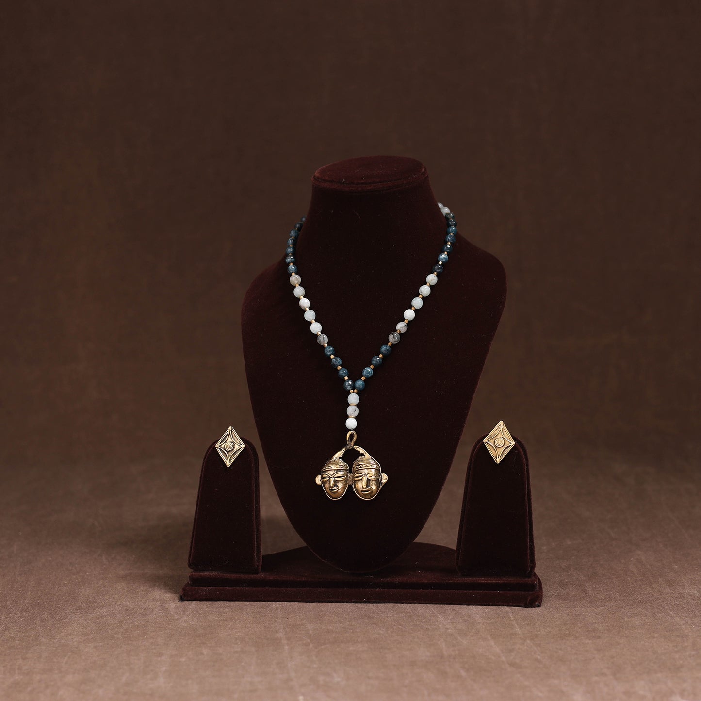 Handmade Beads Tribal Dokra Necklace Set 25