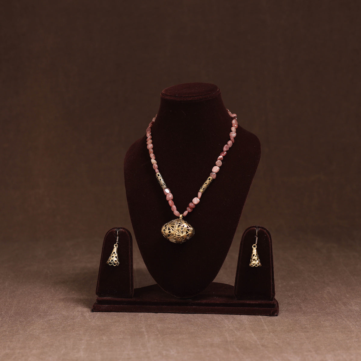 Handmade Beads Tribal Dokra Necklace Set 26