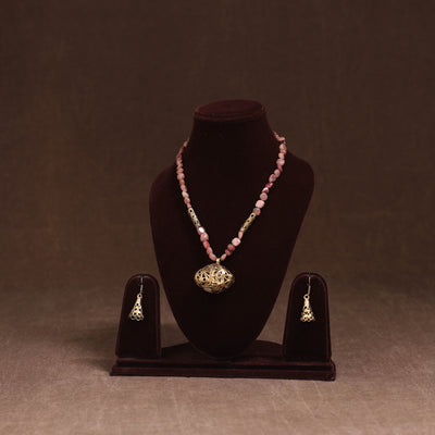 Handmade Beads Tribal Dokra Necklace Set 26
