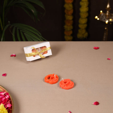Handmade Jalebi Soy Wax Scented Candles (Set of 2) 04