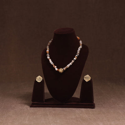 Handmade Beads Tribal Dokra Necklace Set 27