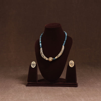 Handmade Beads Tribal Dokra Necklace Set 29