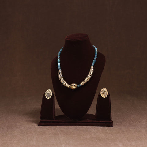 Handmade Beads Tribal Dokra Necklace Set 29