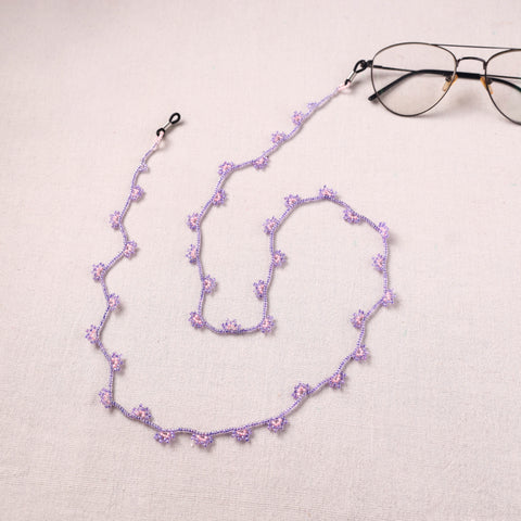 Purple - Handmade Beadwork Spectacle Lanyard/Chashma Dori 02