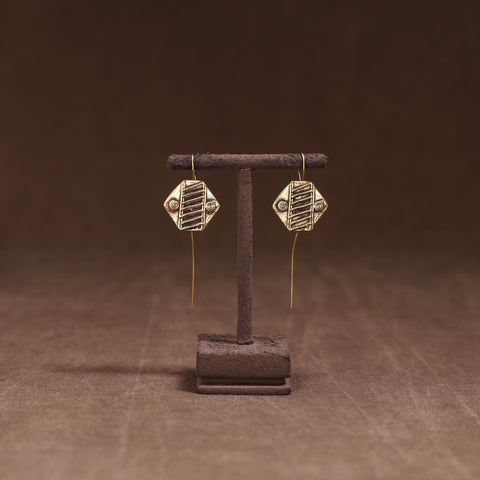 Yellow - Handmade Tribal Dokra Earrings 19