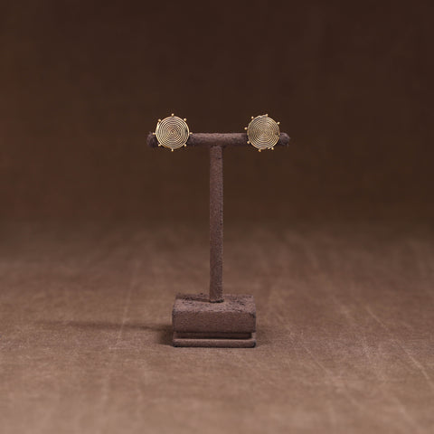 Yellow - Handmade Tribal Dokra Earrings 02