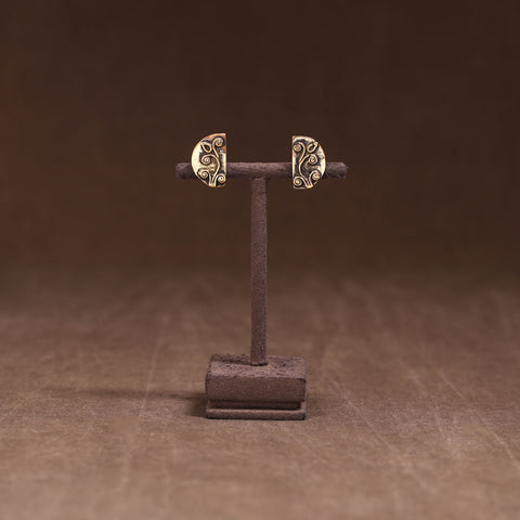 Yellow - Handmade Tribal Dokra Earrings 01