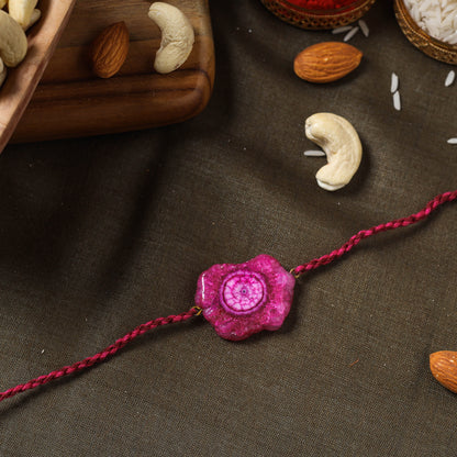 Natural Agate Stone Rakhi with Cashew & Almonds