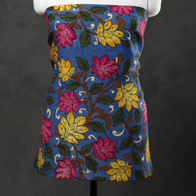 3pc Chanderi Silk Blue Kalamkari Kurta with Shibori Dupatta 