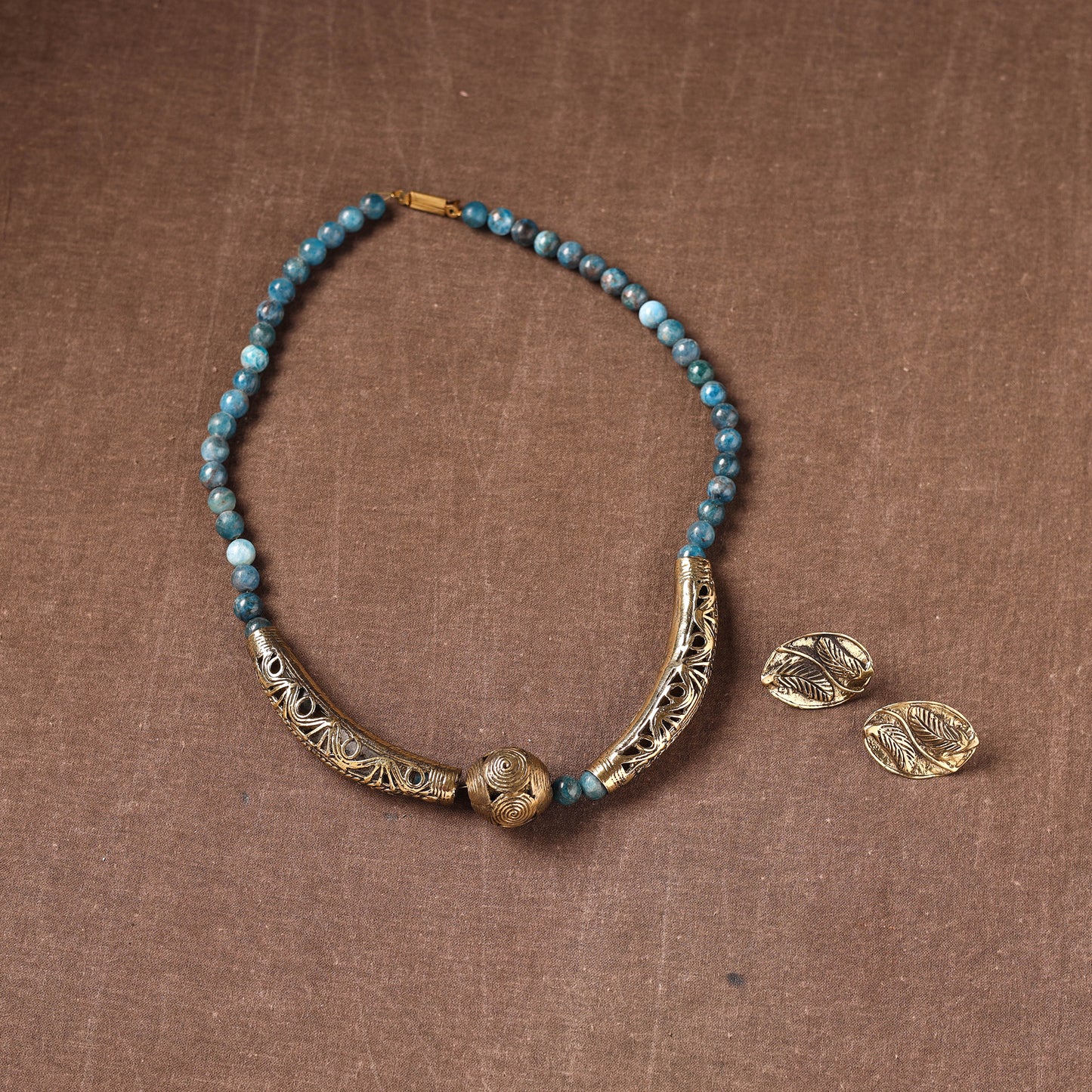 Handmade Beads Tribal Dokra Necklace Set 29