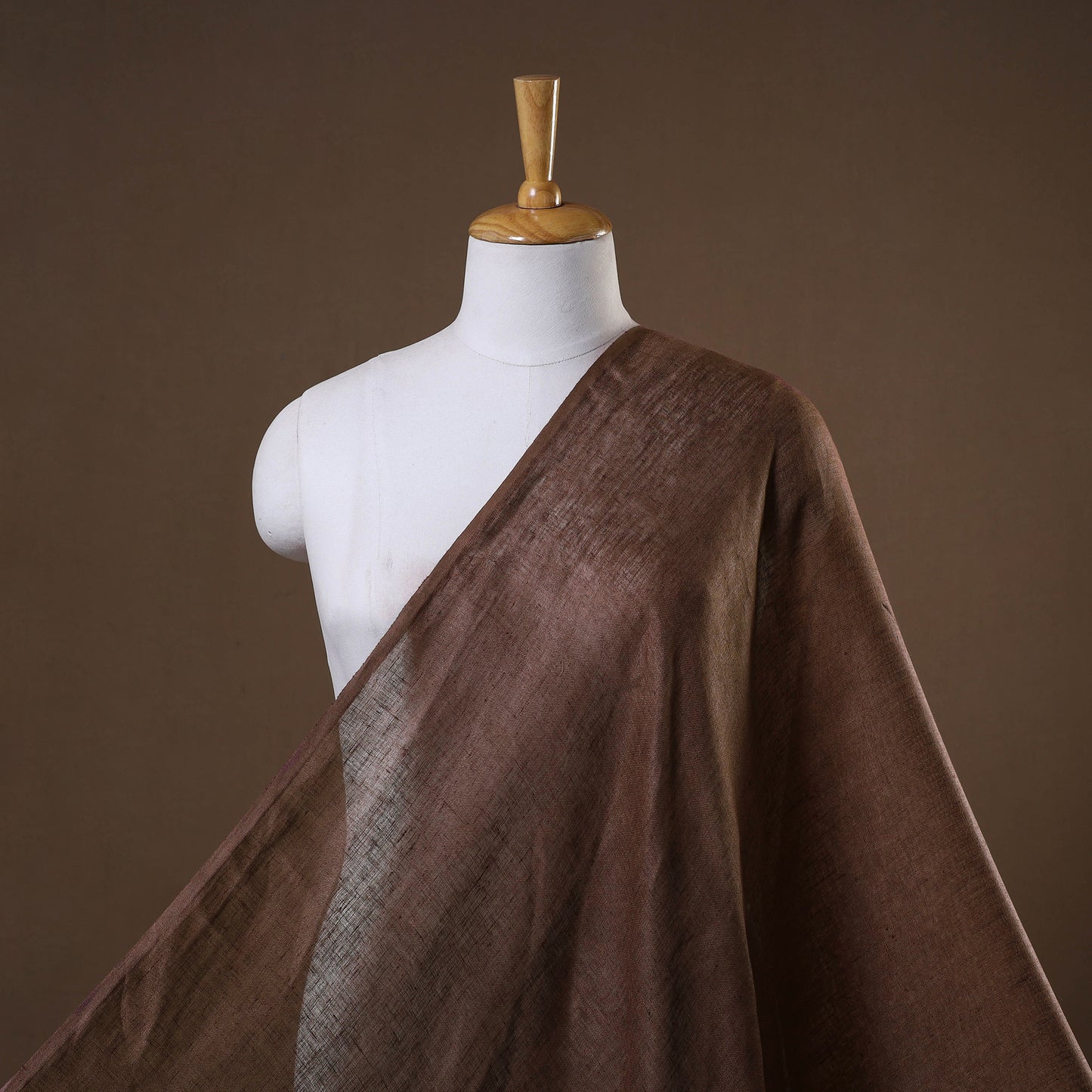 Brown - handloom linen bhagalpuri fabric 07 - handcrafted