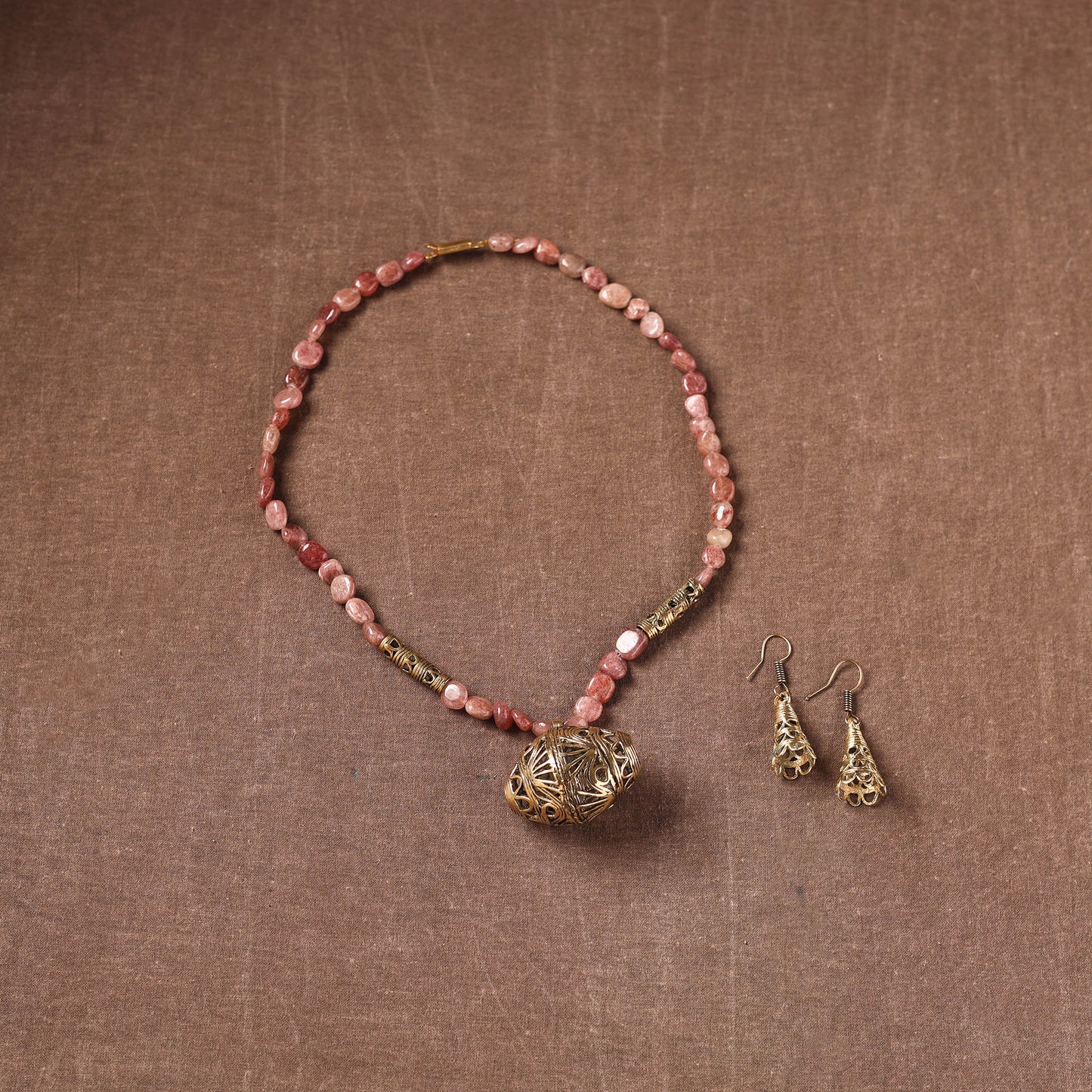 Handmade Beads Tribal Dokra Necklace Set 26