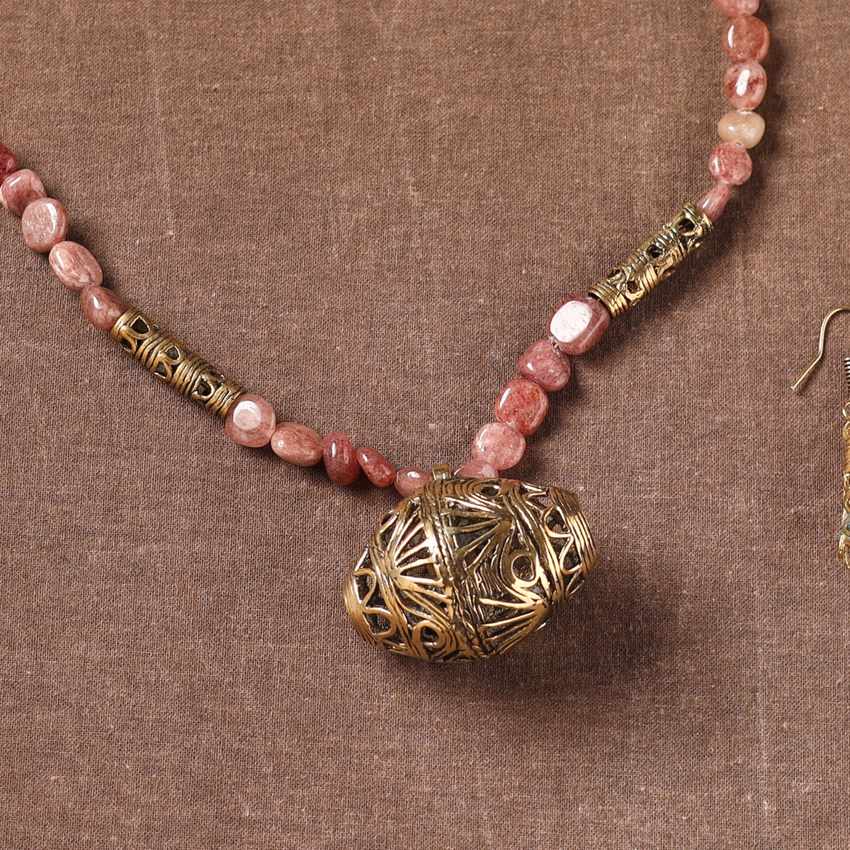 Handmade Beads Tribal Dokra Necklace Set 26