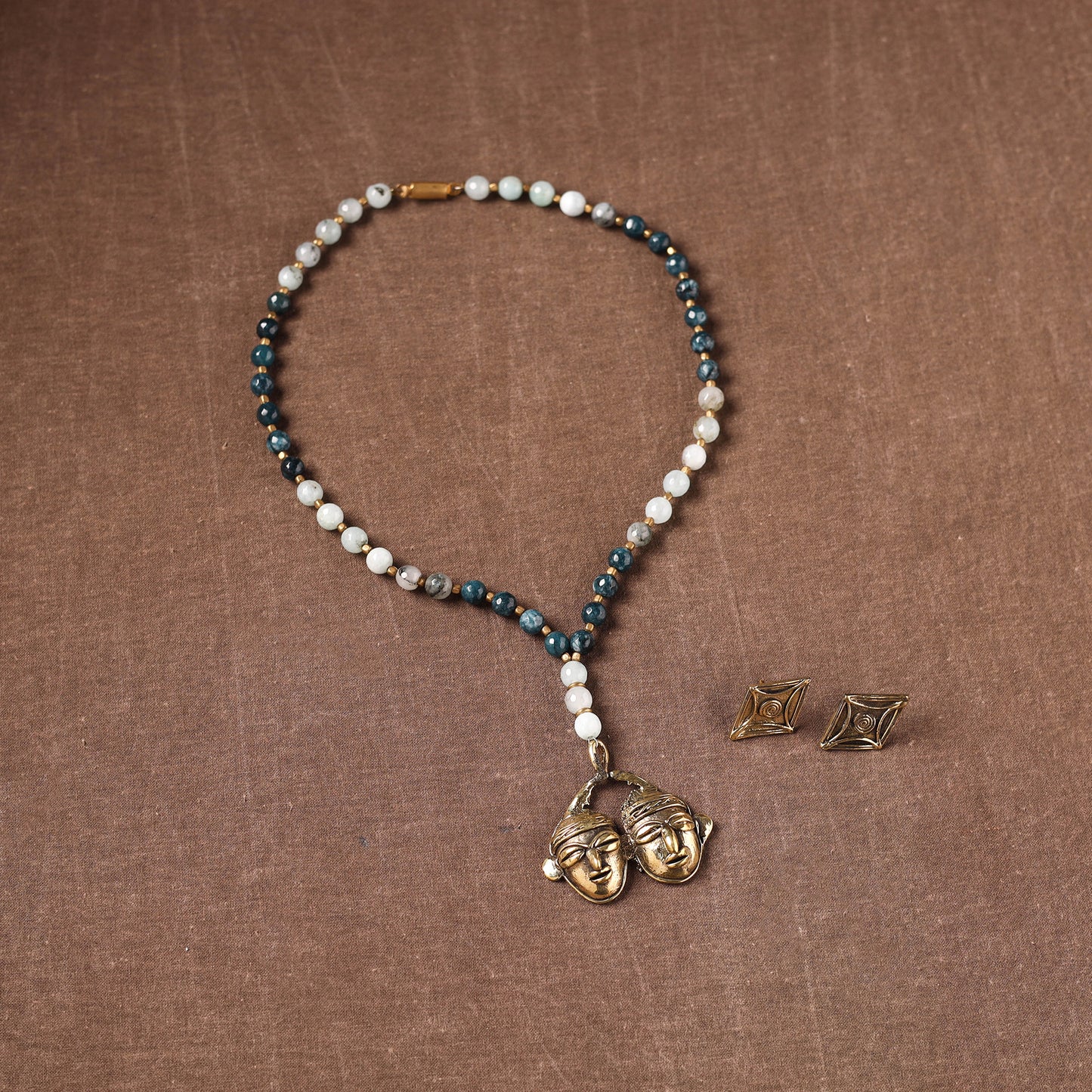 Handmade Beads Tribal Dokra Necklace Set 25