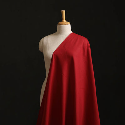 Red - Flex Cotton Prewashed Plain Fabric 24