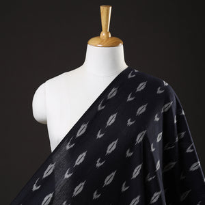Black - Pochampally Ikat Weave Cotton Fabric 16