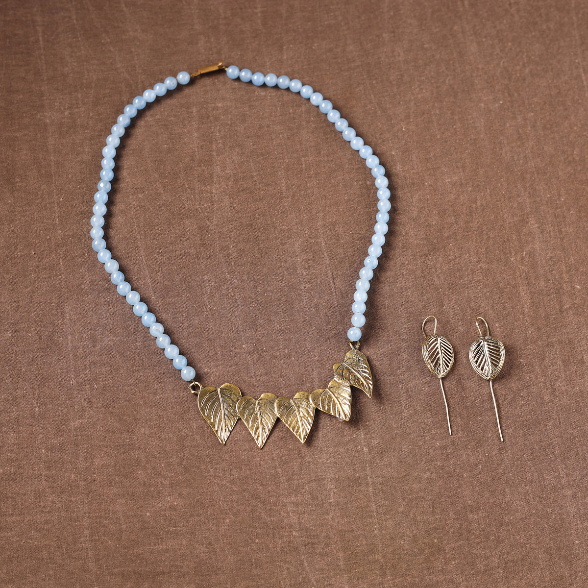 Handmade Beads Tribal Dokra Necklace Set 23