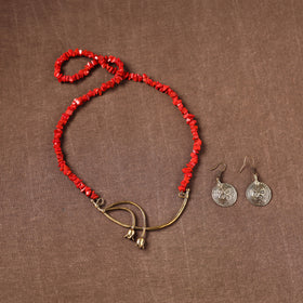 Handmade Beads Tribal Dokra Necklace Set 22