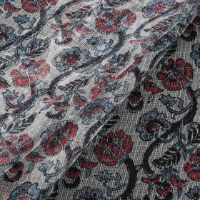 Sanganeri Hand Block Print Kota Doria Cotton Fabric 01