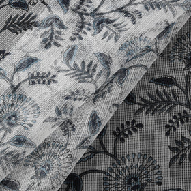 Sanganeri Hand Block Print Kota Doria Cotton Fabric 02