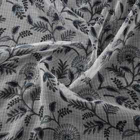 Sanganeri Hand Block Print Kota Doria Cotton Fabric 02