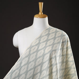 White - Pochampally Ikat Weave Cotton Fabric 11