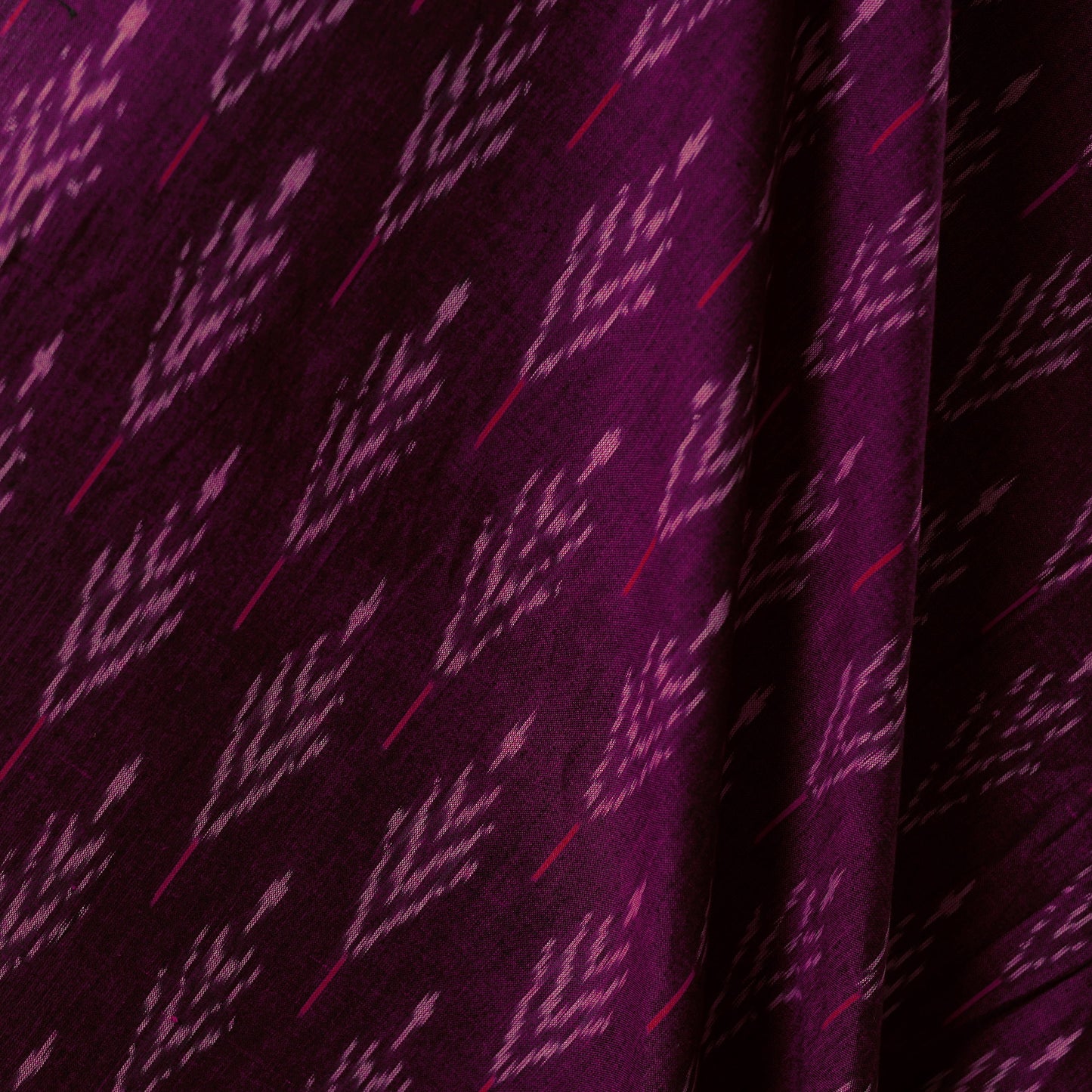 Purple - handloom cotton pochampally double ikat fabric 04