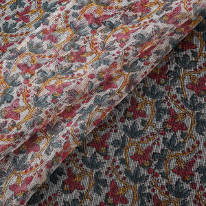 Sanganeri Hand Block Print Kota Doria Cotton Fabric 03