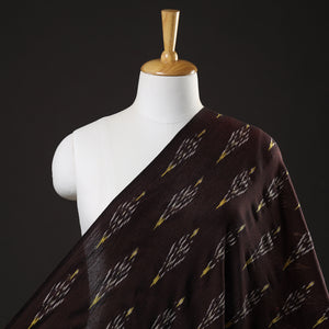 Brown - Pochampally Ikat Weave Cotton Fabric 13