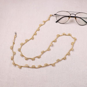 Beige - Handmade Beadwork Spectacle Lanyard/Chashma Dori 25