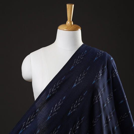 Blue - Pochampally Ikat Weave Cotton Fabric 17