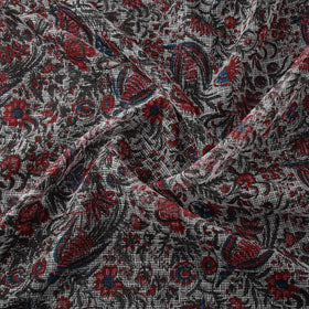 Sanganeri Hand Block Print Kota Doria Cotton Fabric 06