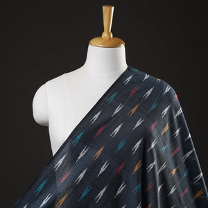 Black - Pochampally Ikat Weave Cotton Fabric 19
