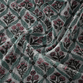 Sanganeri Hand Block Print Kota Doria Cotton Fabric 07