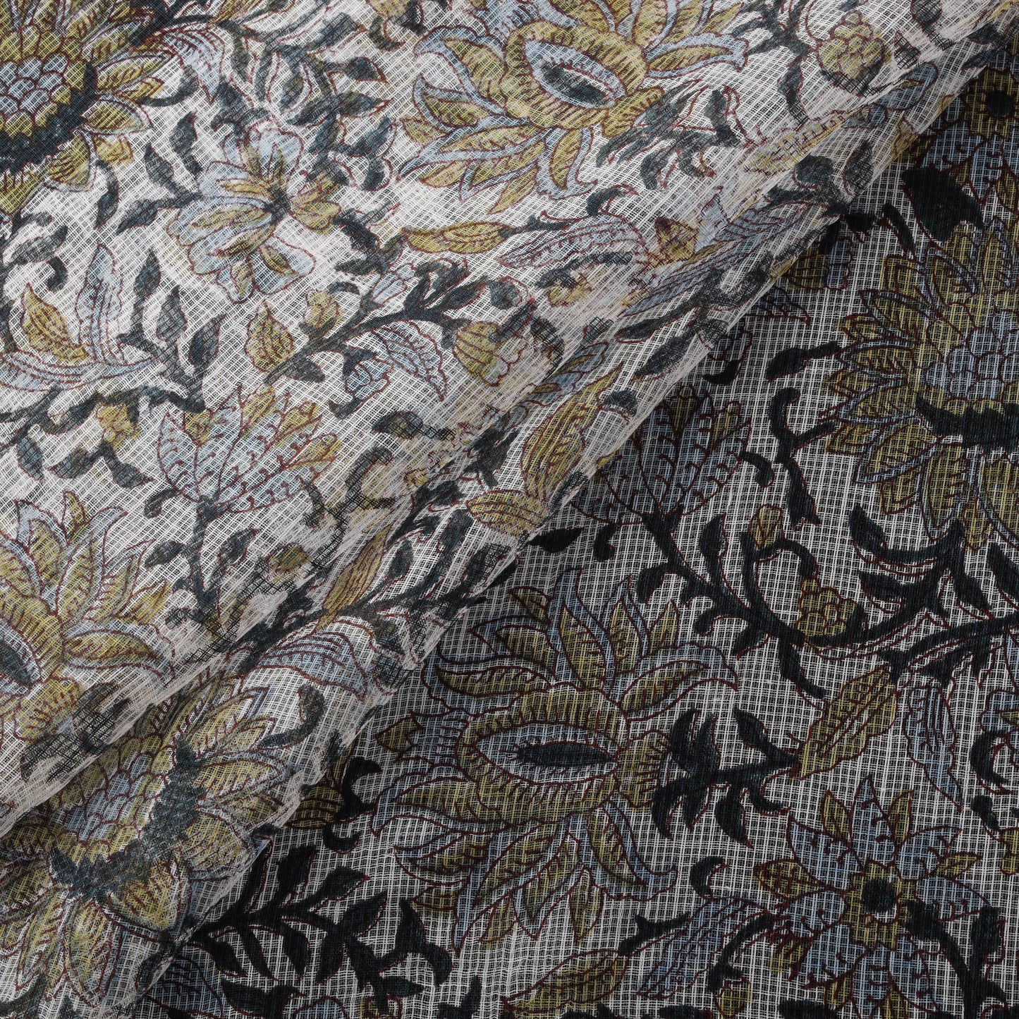 Sanganeri Hand Block Print Kota Doria Cotton Fabric 08