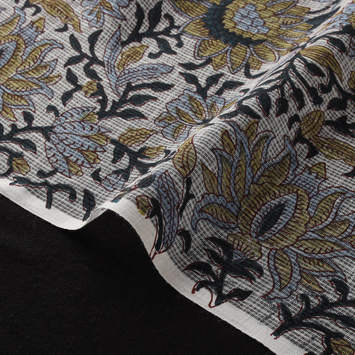 Sanganeri Hand Block Print Kota Doria Cotton Fabric 08