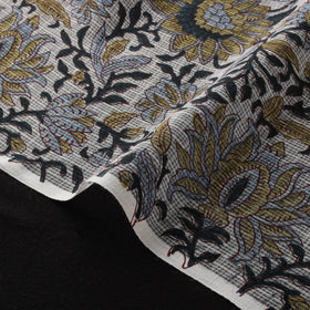 Sanganeri Hand Block Print Kota Doria Cotton Fabric 08