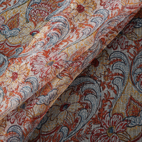 Sanganeri Hand Block Mughal Butta Print Kota Doria Cotton Fabric 10