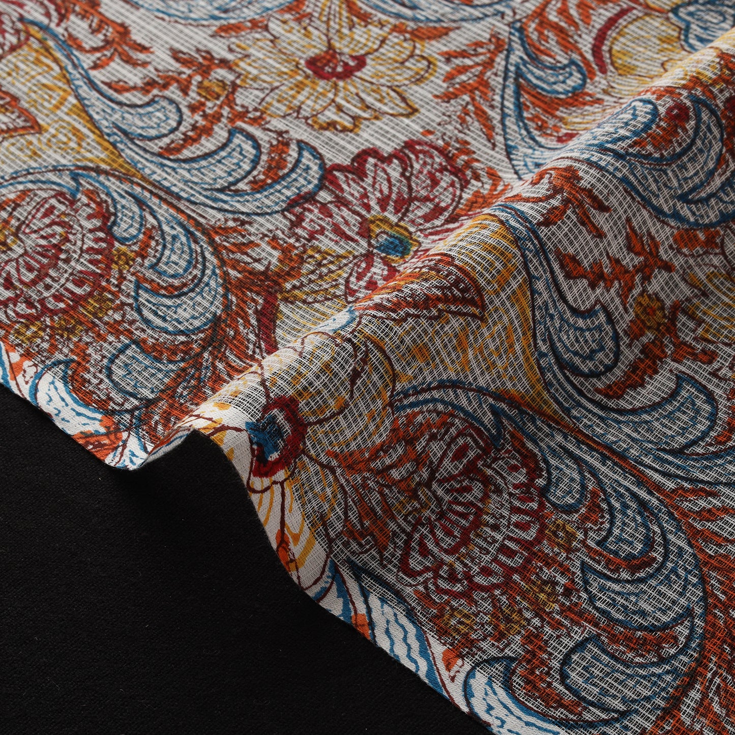 Sanganeri Hand Block Mughal Butta Print Kota Doria Cotton Fabric 10