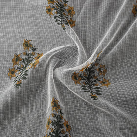 Sanganeri Hand Block Mughal Butta Print Kota Doria Cotton Fabric 11