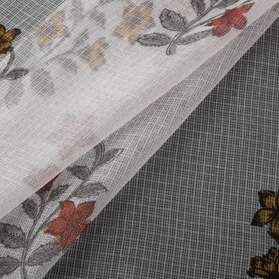 Sanganeri Hand Block Mughal Butta Print Kota Doria Cotton Fabric 12