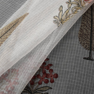 Sanganeri Hand Block Mughal Butta Print Kota Doria Cotton Fabric 14