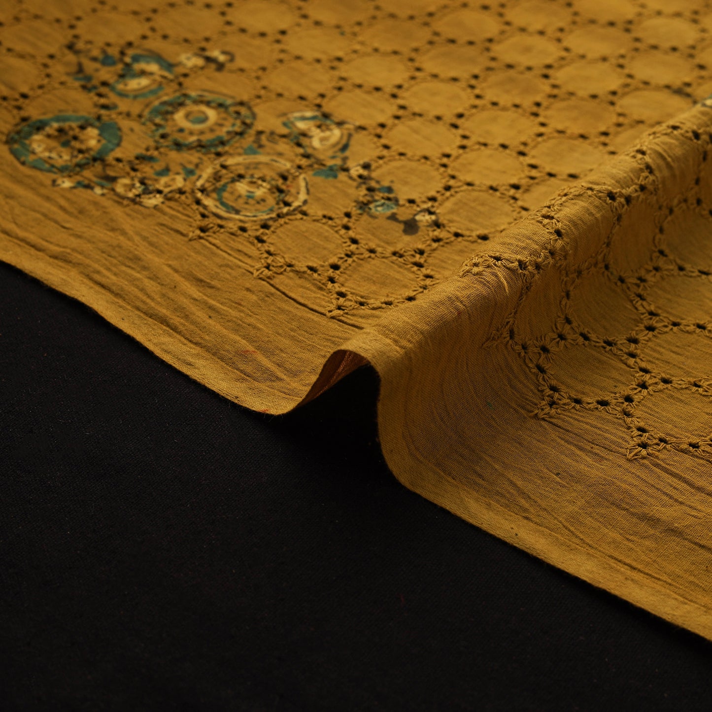 Kutch Hand Block Ajrakh Print Natural Dyed Cotton Hakoba Fabric 04