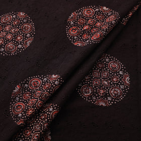 Kutch Hand Block Ajrakh Print Natural Dyed Cotton Hakoba Fabric 06